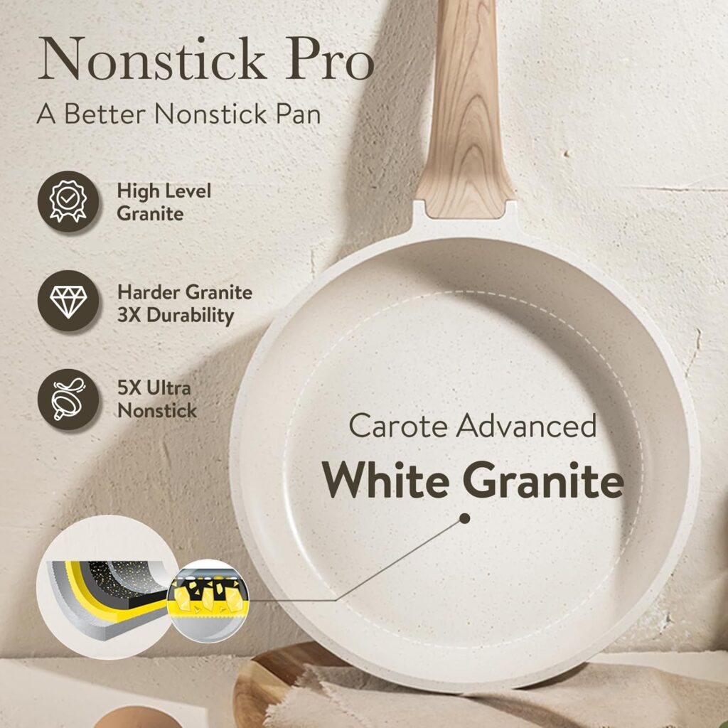 Sensarte Nonstick Ceramic Cookware Set 14-Piece: Kitchen Must-Have!